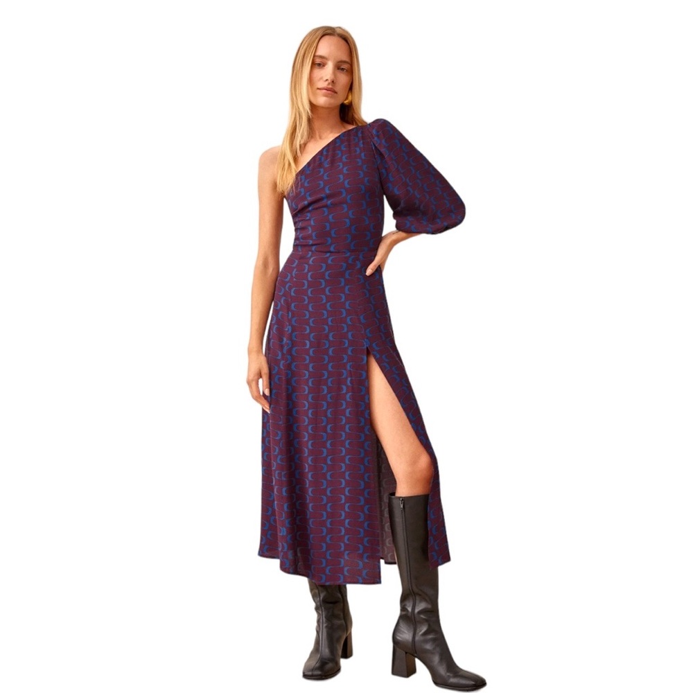 Reformation Lawrence one shoulder dress Size 10, worn once!
